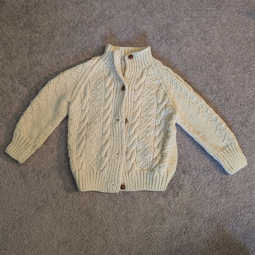 Hand Knit Kids Cardigan